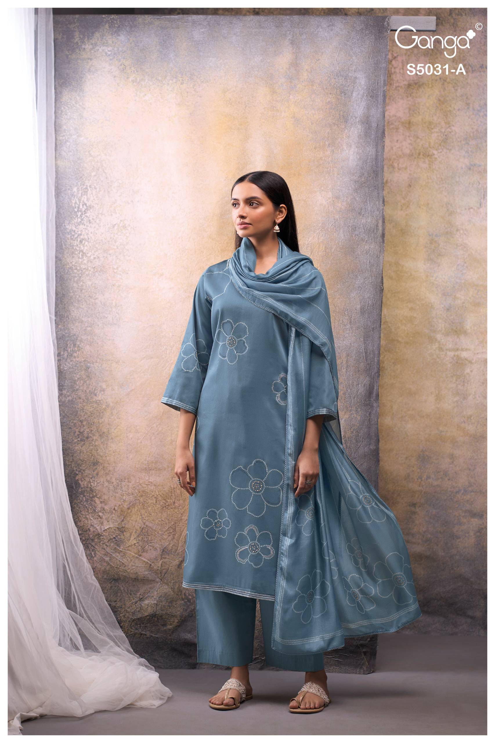 BRIVAA 5031 SERIES BY GANGA FASHION Beautiful Colourful COTTON SATIN Dresses At Wholesale Price